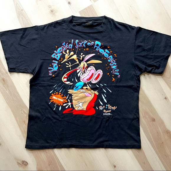 Nickelodeon Other - Authentic Vintage Ren & Stimpy YOU BLOATED SACK OF PROTOPLASM T-Shirt Sz XL